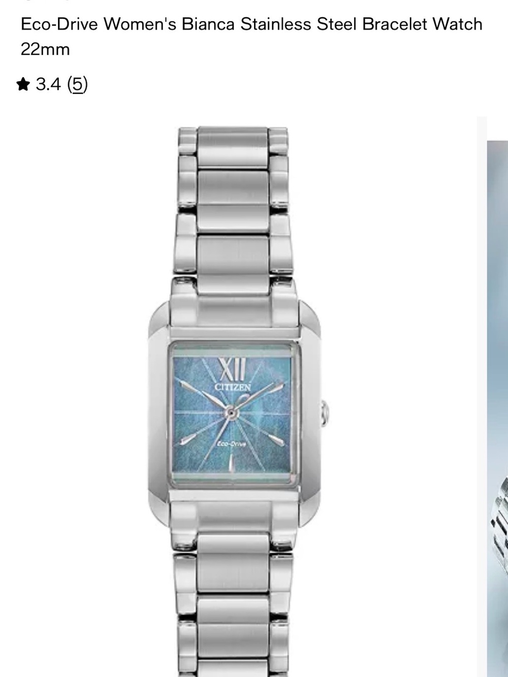 Citizen Women's Eco-Drive Bianca Stainless Steel Watch with Blue Dial
